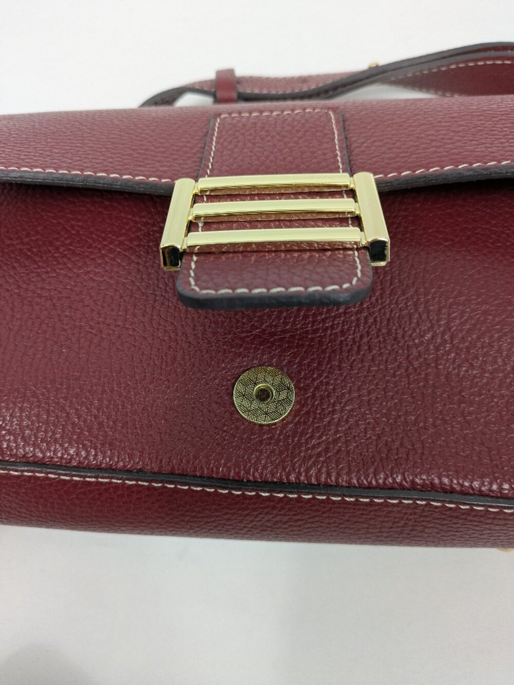 Divina Firenze genuine Italian leather Crossbody Flap Baguette - Picture 7 of 12